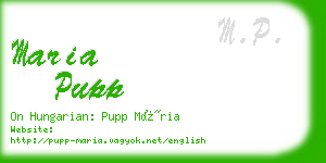 maria pupp business card